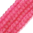 thumbnail image 1 of U8MO 31.4" Strd 26 Color Transparent Glass Beads Round Frosted Finish Loose Beads 6mm-Crimson, 1 of 2