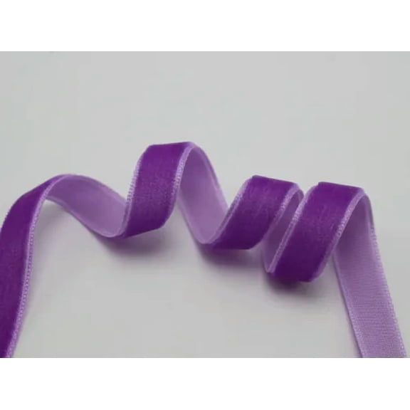 U8MO 32.8 Feets 10mm(3/8") Velvet Ribbon Gift Bow Wedding Color Choice Hair Accessori-Purple