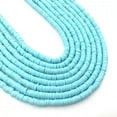 thumbnail image 1 of U8MO 350pc 6mm Flat Round Polymer Clay Loose Spacer Beads Handmade for Jewelry Making-sky blue, 1 of 9
