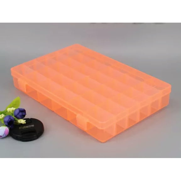 U8MO 36 compartment Plastic Box Case Jewelry Bead Display Storage Container 274X174mm-Orange