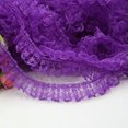 thumbnail image 1 of U8MO 38 Yards Ruffle Unilateral Lace Trim Ribbon 23mm Sewing Wedding Color Choice-Dark Purple, 1 of 2