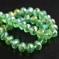 thumbnail image 1 of U8MO 3mm 4mm 6mm 8mm 10mm 12mm AB Rondelle Faceted Crystal Glass Loose Beads lot-13A) Light Green AB-3x2mm (100pcs), 1 of 9