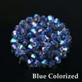 thumbnail image 1 of U8MO 3mm 4mm 6mm 8mm Bicone Faceted Crystal Glass Loose Crafts Beads Jewelry Making-#106 Blue Colorized-3mm (100pcs), 1 of 9
