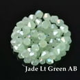 thumbnail image 1 of U8MO 3mm 4mm 6mm 8mm Bicone Faceted Crystal Glass Loose Crafts Beads Jewelry Making-#207 Jade Lt Green AB-8mm (30pcs), 1 of 9