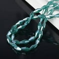 thumbnail image 1 of U8MO 3x6mm 4x8mm 6x12mm Lathy Bicone Faceted Crystal Glass Beads for Jewelry Making-6x12mm(48pcs)-Peacock Green AB, 1 of 5