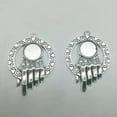 thumbnail image 1 of U8MO 4/10pc hand antique silver charms pendants jewelry base setting DIY 51*37mm-1pc, 1 of 9