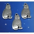 thumbnail image 1 of U8MO 4/20/60pcs retro style Fat cat alloy charm pendants 19x11mm-ancient silver-20pcs, 1 of 3