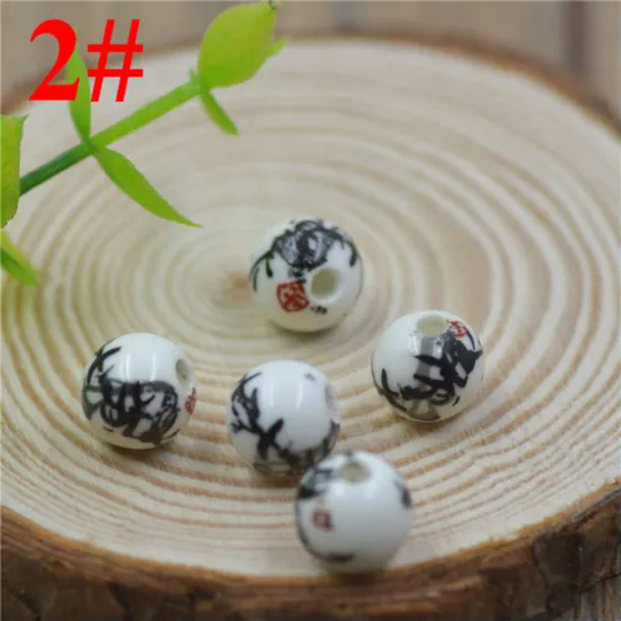 35 Pcs 10mm Blue White Persian Jade Beads - Natural Gemstone Loose Beads For Jewelry Making (Necklace, Bracelet)