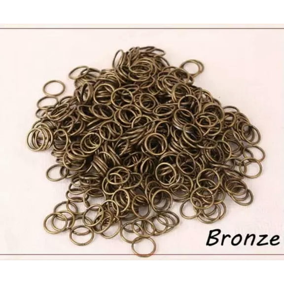 U8MO 4/5/6/7/8/10/12/14/16mm Open Jump Rings Split Rings Metal Iron Links Jewelry DIY-Bronze-10mm 100pcs