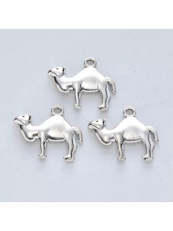 4 Camel Charms Antiqued Silver Arabian Desert Animal Findings Jewelry Supplies