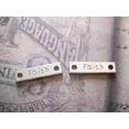 thumbnail image 1 of U8MO 4 Word Connector Pendants Faith Charms Antique Silver Tone Links Inspirational, 1 of 1