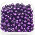 thumbnail image 1 of U8MO 400 Pcs 3D Illusion Acrylic Miracle Round beads 6mm Spacer Color for Choice-purple, 1 of 9