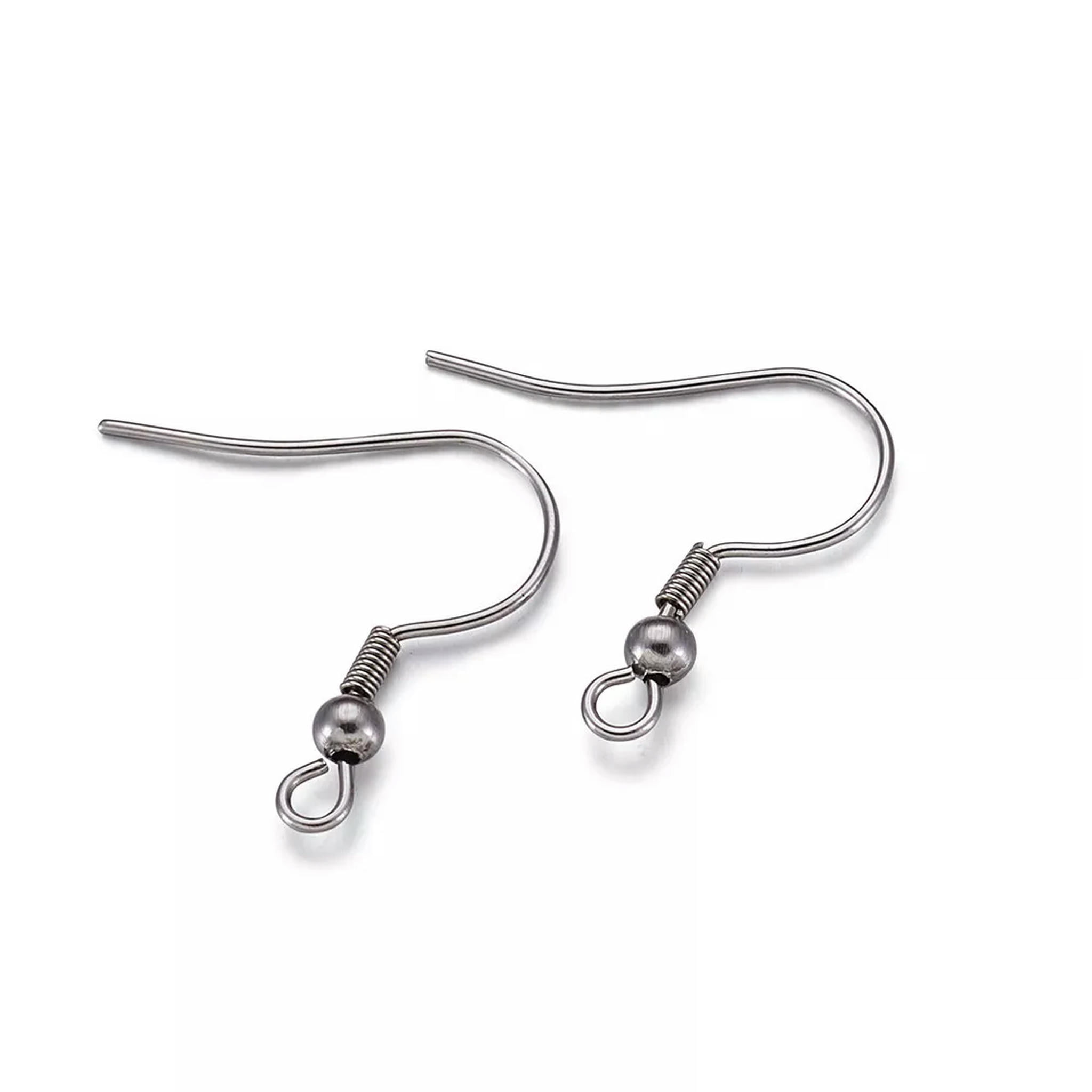 U8MO 400pc 304 Stainless Steel Earring Hooks French Earwire Hang Loop Findings 20.5mm
