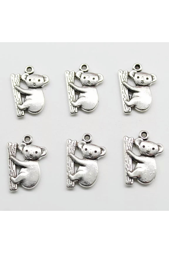 400pcs Koala Antique Silver Charms Pendants DIY Jewelry Accessories 20*14mm
