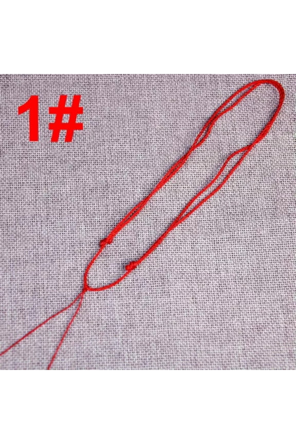 40pcs Chinese Silk Thread Hand Knotted Cord String Pendant Necklace Adjustable-1# Red
