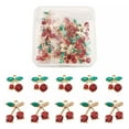 thumbnail image 1 of U8MO 40x Cherry Alloy Glass Rhinestone Pendants Mini Cute Metal Dangle Charms 14~20mm, 1 of 9