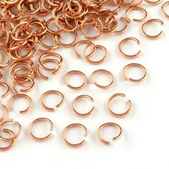 U8MO 430pcs Unsoldered Aluminum Open Jump Ring Loop Jewelry Findings Colorful 6x0.8mm-Chocolate