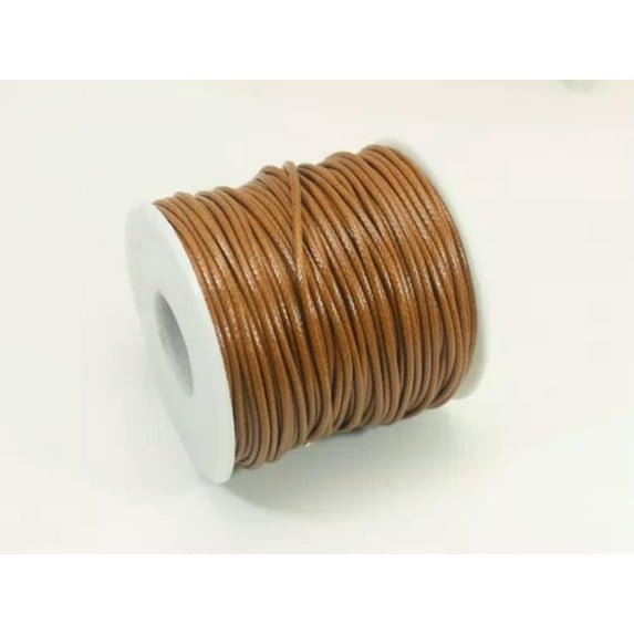 U8MO 45 Yards Spool Korean Waxed Cord Thread Line 1.5mm for Bracelet Necklace String-10# Coffee