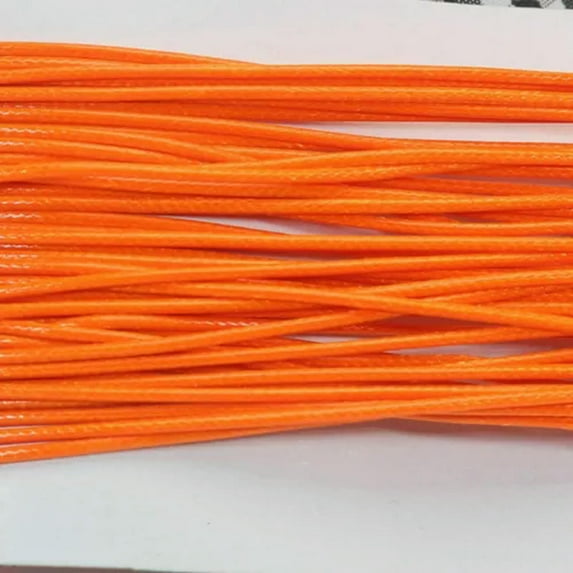 U8MO 45 Yards Spool Korean Waxed Cord Thread Line 1.5mm for Bracelet Necklace String-18# Neon Orange