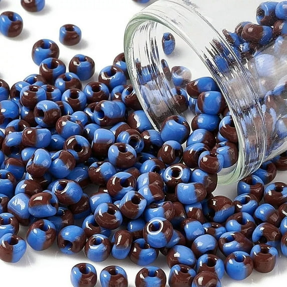 U8MO 4500 Glass Seed Beads Blue 6/0 2mm-4mm Wholesale Beads BULK Ombre Mixed Color
