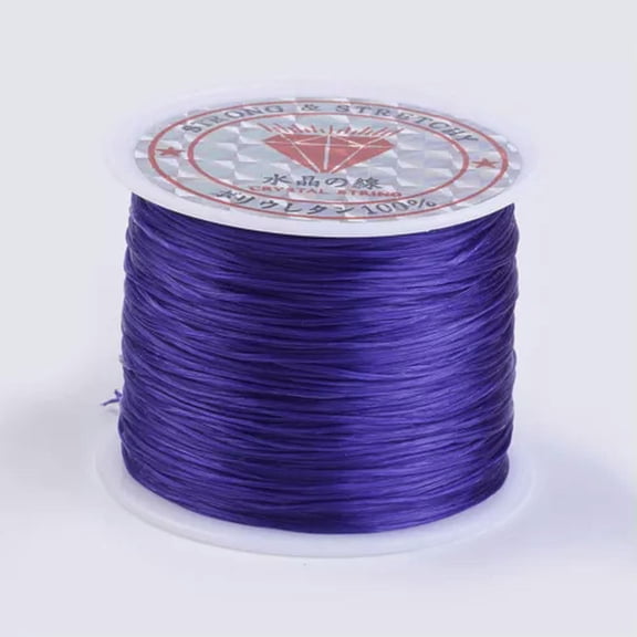 U8MO 45m Flat Spandex Elastic Crystal String Stretch Beading Threads Crafting 0.5mm-DarkSlateBlue