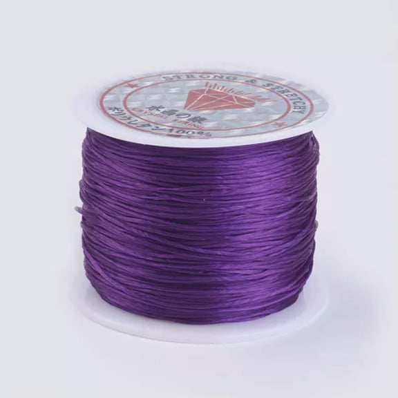 U8MO 45m Flat Spandex Elastic Crystal String Stretch Beading Threads Crafting 0.5mm-Indigo