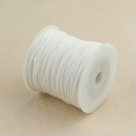 U8MO 45m/roll Chinese knot Macrame Jewelry DIY Cord Rattail Thread String Jade Line-White