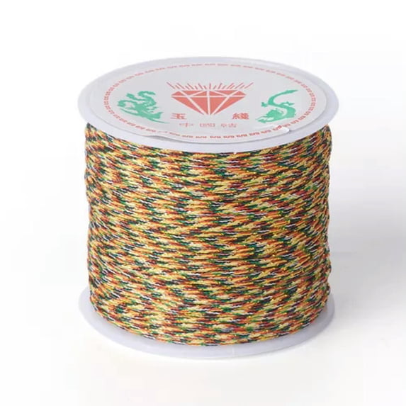 U8MO 45m/roll Nylon Cord Knotting Craft Threads Beading String Jewelry Making 0.8mm-Colorful