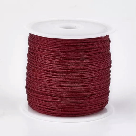 U8MO 45m/roll Nylon Thread Jewelry Beading Cord Bracelet Sewing Craft String 0.8mm-DarkRed