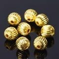 thumbnail image 2 of 50pcs Gold/Silver Plated Oval Brass Beads – 8mm, 10mm, 12mm Mix – Plicated Loose Beads 2 of 4