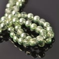 thumbnail image 1 of U8MO 4mm 6mm 8mm Round Metallic Color Plated Smooth Crystal Glass Loose Beads lot-1#Metal Light Green-6mm/50pcs, 1 of 7