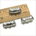 thumbnail image 1 of U8MO 4pcs Big Hole Antique Silver Pendant Connector DIY Jewelry Findings 3 Loops, 1 of 8
