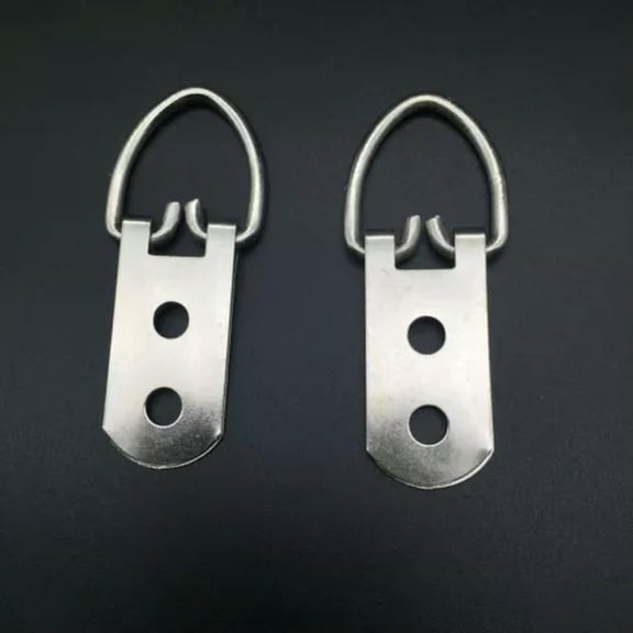 U8MO 4pcs Metals Rings Double Hole Hanging Photo Frame Hook Accessories-4pcs