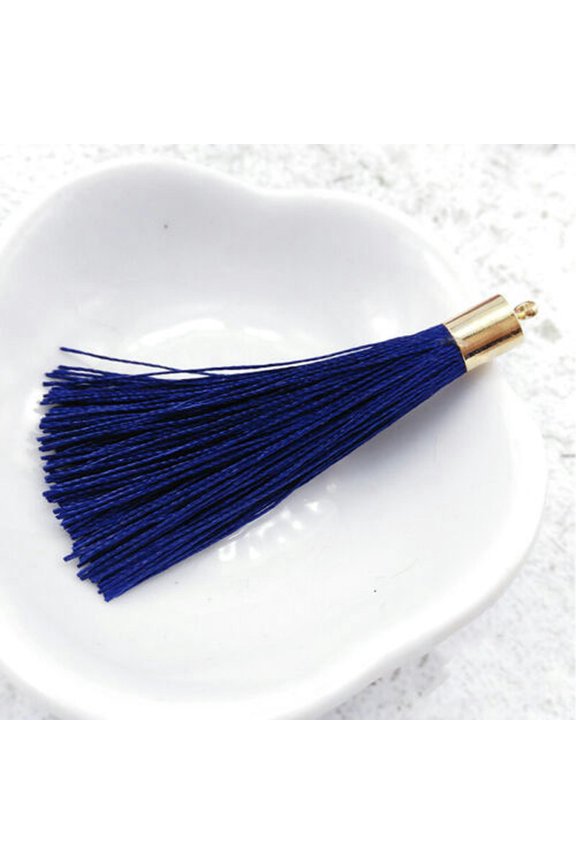 4pcs/lot Metal hat tassels for jewelry making DIY Earrings Tassel Pendants Trim-Navy-4pcs