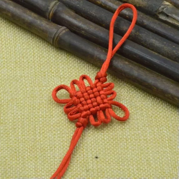 U8MO 5/10pc Handwork Chinese Knot Pendant Craft Gift Jewelry Making DIY Accessory-red-5pcs