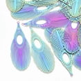 thumbnail image 1 of U8MO 5/10pcs 201 Stainless Steel Filigree Pendants Colorful Dangle Charms DIY Earring-Teardrop-5pcs, 1 of 2