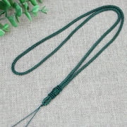 U8MO 5 Chinese Thread Knotted Silk Love Rope String Pendant Necklace Jewelry Cord-4# Green