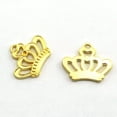 thumbnail image 1 of U8MO 5 Crown Jewelry Charms Queen Pendants Shiny Gold Tone Alice In Wonderland, 1 of 1