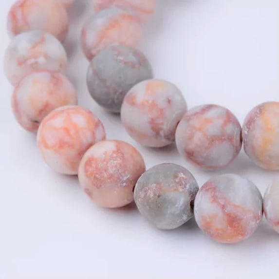 U8MO 5 Strand Natural Round Gemstone Beads Spacer Loose Stone Beads Frosted 8~8.5mm-Netstone Beads