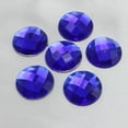 thumbnail image 1 of U8MO 50 Acrylic Flatback Rhinestone Round Gem Beads NO HOLE 20mm(3/4") Colour Choice-Royal Blue, 1 of 9