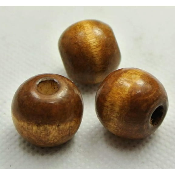 U8MO 50 Coffee Round Wood Beads 16mm~ Large Wooden Beads Crafts Jewelry Making