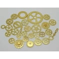 thumbnail image 1 of U8MO 50 Gram Assorted Alloy Steampunk Cogs Filigree Gears Pignons Charm Pendants-Gold Tone, 1 of 9