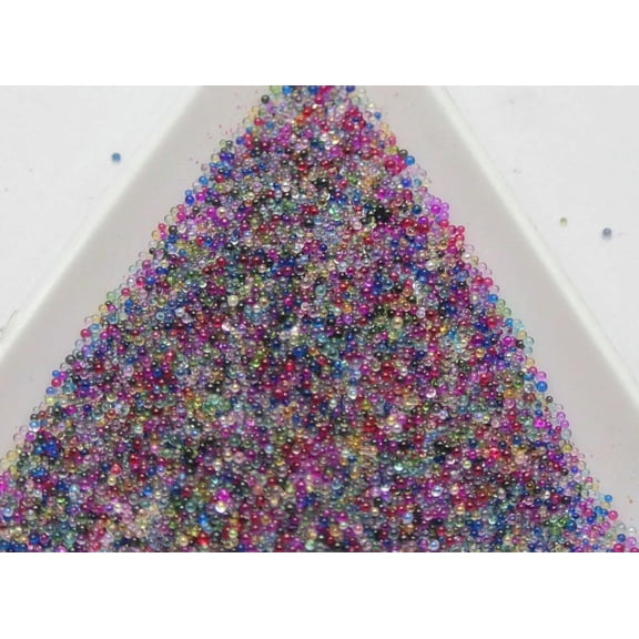 U8MO 50 Gram Mixed Color Caviar Glass Mini Micro Beads 0.6-0.8mm + Storage Box