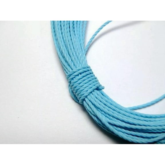 U8MO 50 Meters Sky Blue Waxed Polyester Twisted Cord 1mm Macrame String Linen Thread