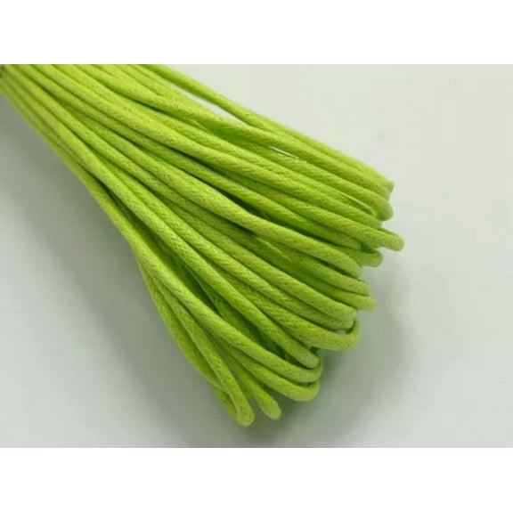 U8MO 50 Meters Waxed Cotton Beading Cord 1.5mm Macrame Jewelry Making String Thread-Light Green