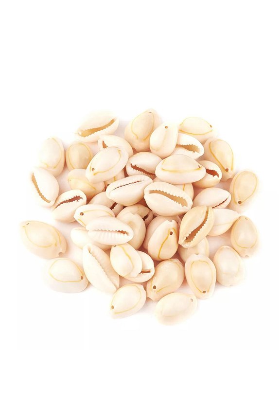 50 Natural Shell Beads Charms No Cut Back Smooth Dangle Pendant Findings 17~22mm