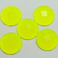 thumbnail image 1 of U8MO 50 Neon Yellow Color Flatback Acrylic Round Rhinestone Gems 20mm No Hole, 1 of 4