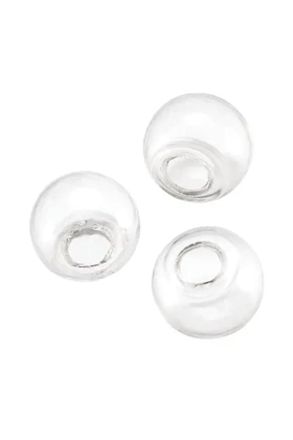500/1000pc Mechanized Empty Glass One-Hole Glass Blown Ball Charms 8~18mm-8mm DIA, 4mm Hole
