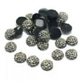 thumbnail image 1 of U8MO 500 Black Silver Acrylic Round Flatback Dotted Rhinestone Gem beads 6mm, 1 of 8
