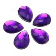 thumbnail image 1 of U8MO 500 Flatback Acrylic Rhinestone TearDrop Gem Bead 13X18mm No Hole Various Colour-Dark Purple, 1 of 2